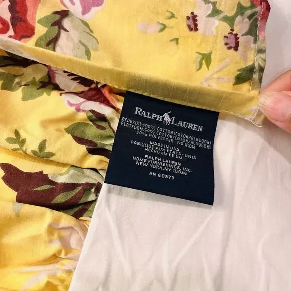 Vintage Ralph Lauren Home Sophie Brooke Twin Fitted Sheet Bed Skirt 2 Shams
